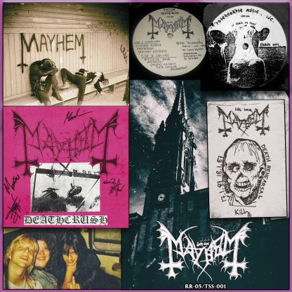 Mayhem Deathcrush Double 7 inch colored vinyl Posercorpse Insert