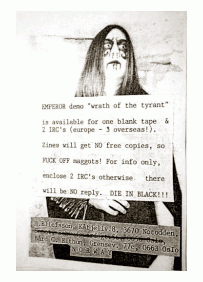 EMPEROR - Wrath of the Tyant - original flyer Die Hard Edition